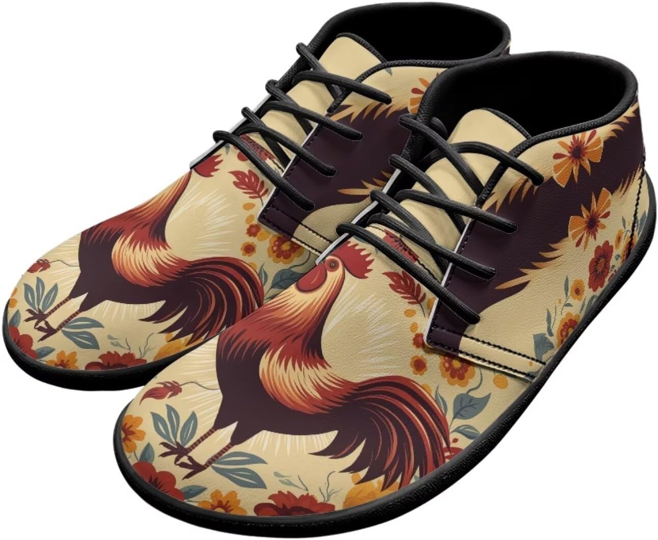 Кроссовки Rooster Athletic, туфли-слипоны Hummingbird, плоские туфли, широкие обувь босоножки для мужчин и женщин, с нулевым перепадом подошвы, легкие тренировочные кроссовки Chririnla, Flower Rooster — фото 4