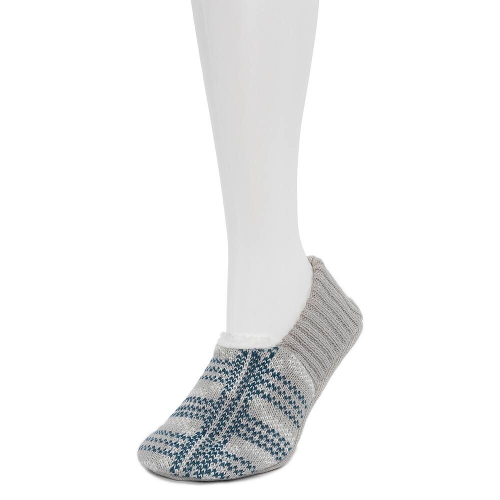 

Женские носки Cuddl Duds Cozy Snug Ballerina Slipper, цвет Gray Heather Teal