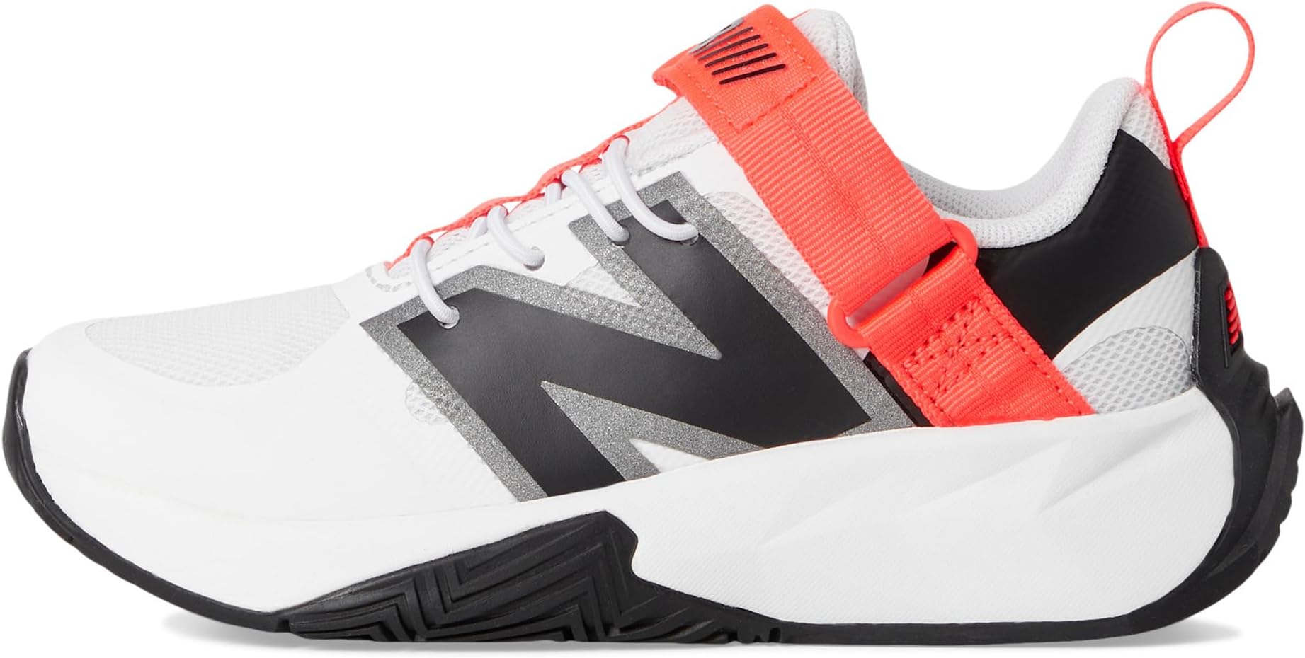 Кроссовки New Balance Kids Fuelcell Play Bungee With Top Strap, цвет White/Urgent Red/Black — фото 4
