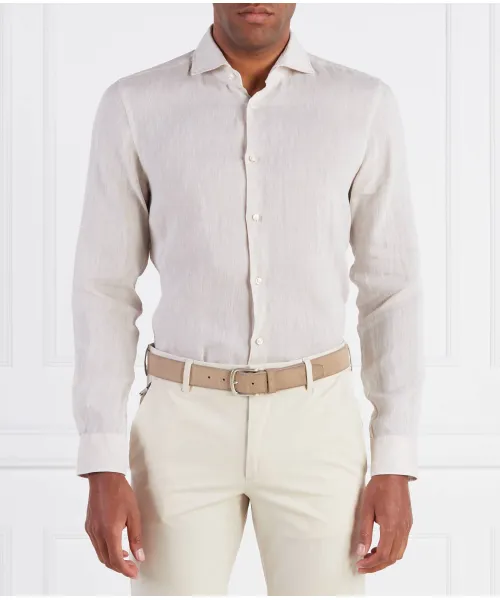 

Льняная рубашка Slim fit Joop!, бежевый