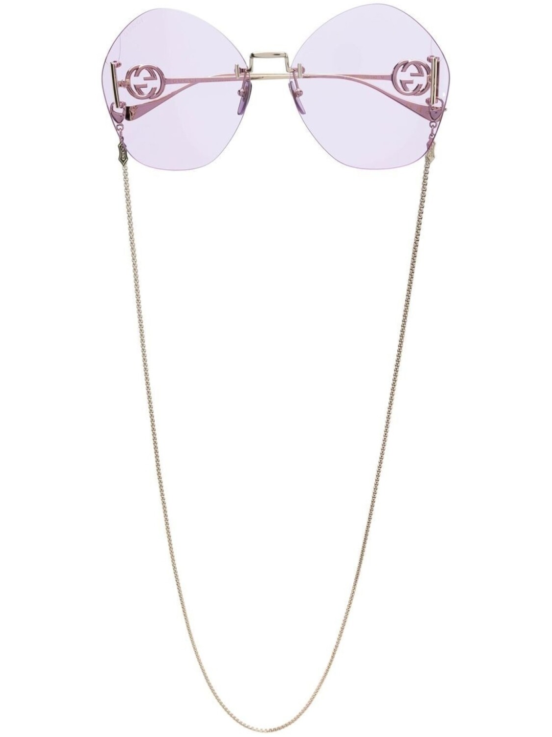 

Gucci Eyewear солнцезащитные очки в круглой оправе, золотистый