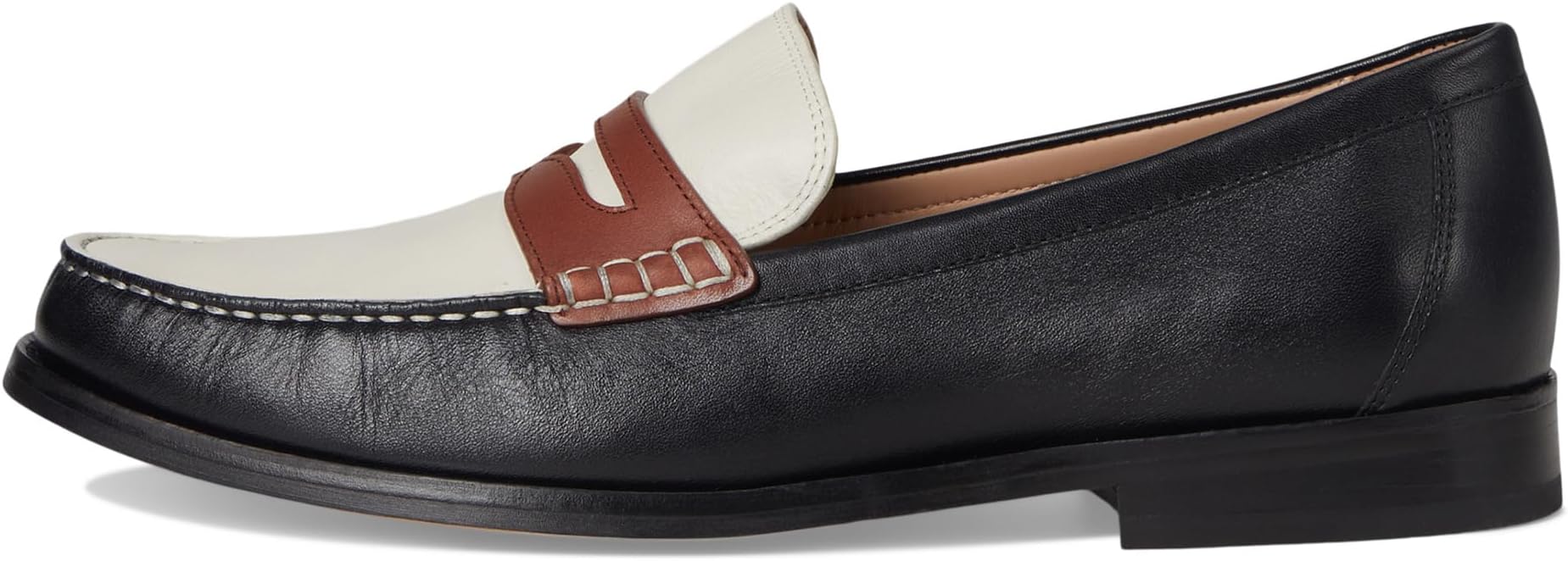 Лоферы Cole Haan Lana Lux Penny Loafers Remastered, Black/Dark Cuoio/Ivory LeatherSee Less — фото 4