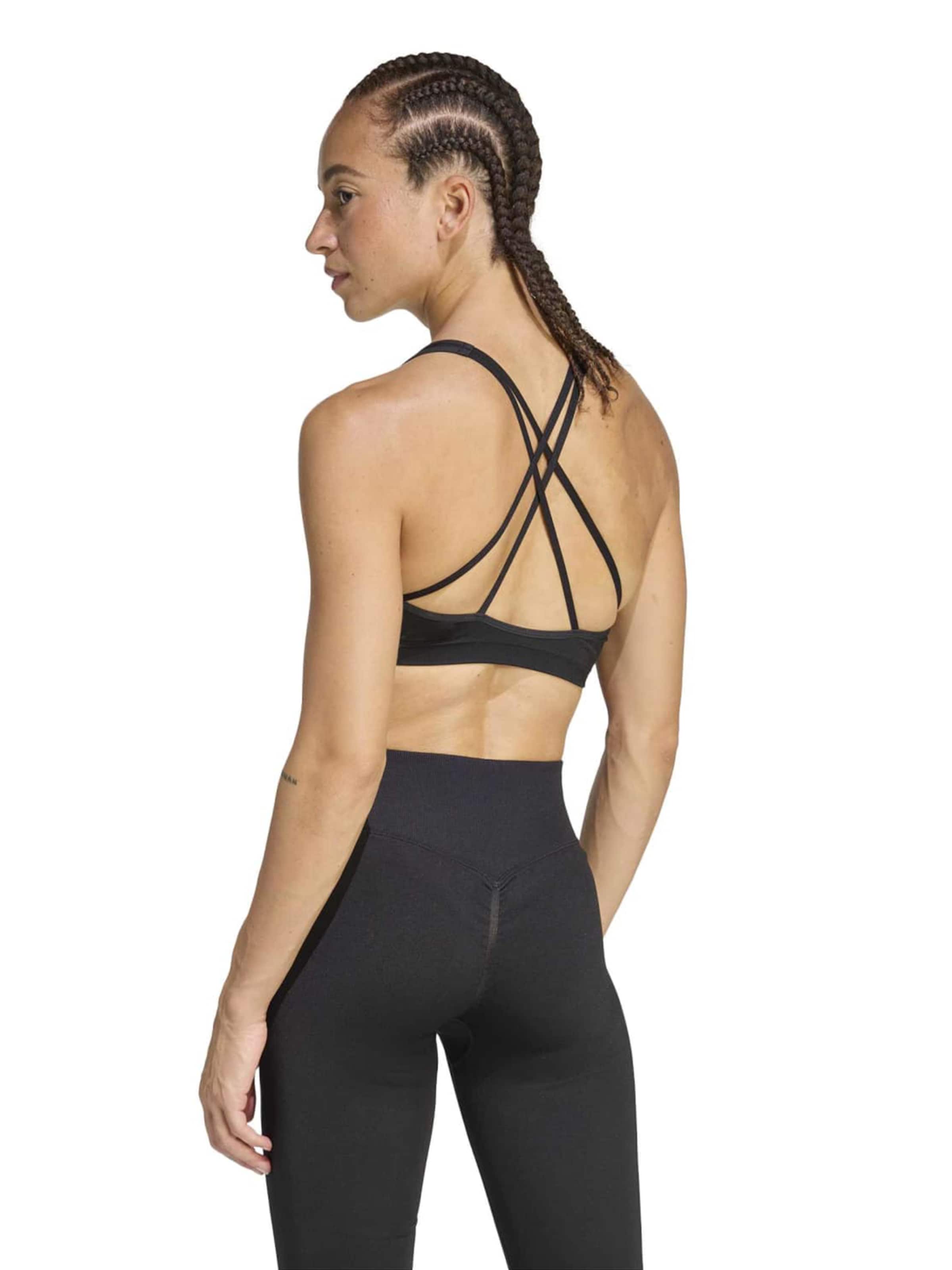 Adidas Performance Спортивный бюстгальтер-бралетт 'Essentials' в черном цвете — фото 4
