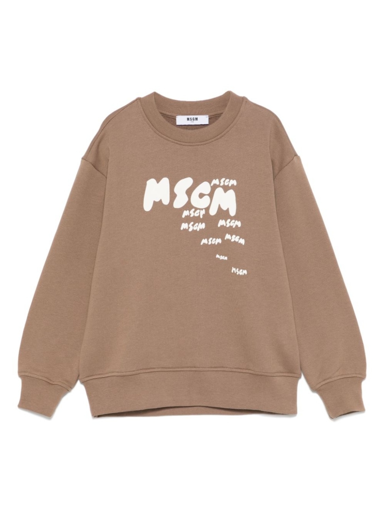 

MSGM Kids толстовка с логотипом, коричневый