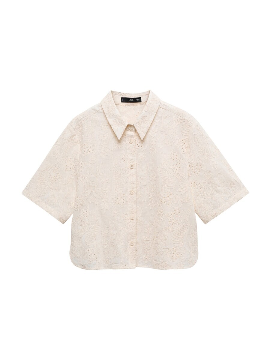 

Блуза MANGO Blouse Peperoni, цвет Nude
