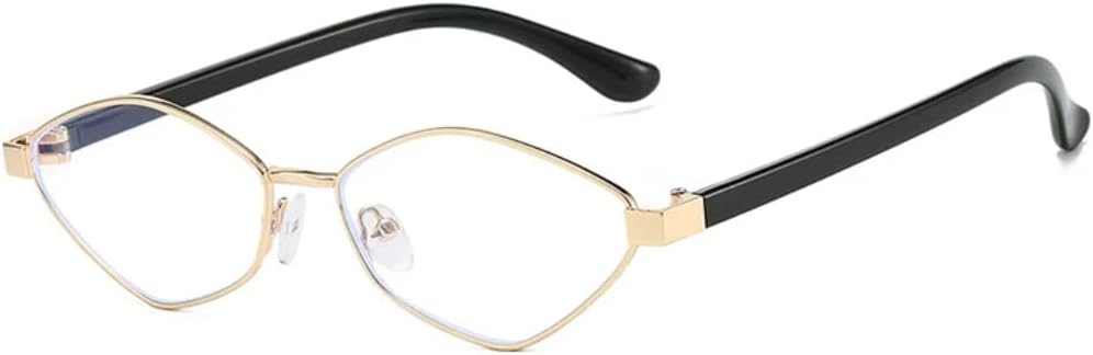 

Модные солнцезащитные очки «кошачий глаз» неправильной формы, ретро-стиль, прозрачные линзы цвета океана, защита от УФ-излучения UV400, трендовые мужские очки маленького размера UATXTAU, Golden Clear