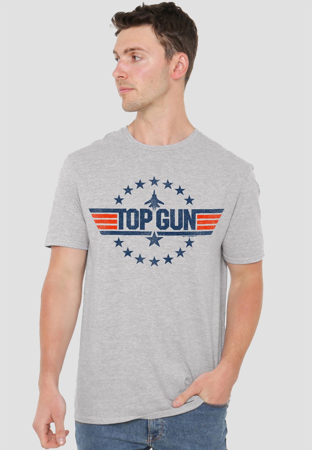

Футболка с принтом TOP GUN STAR LOGO Cotton Soul, серый