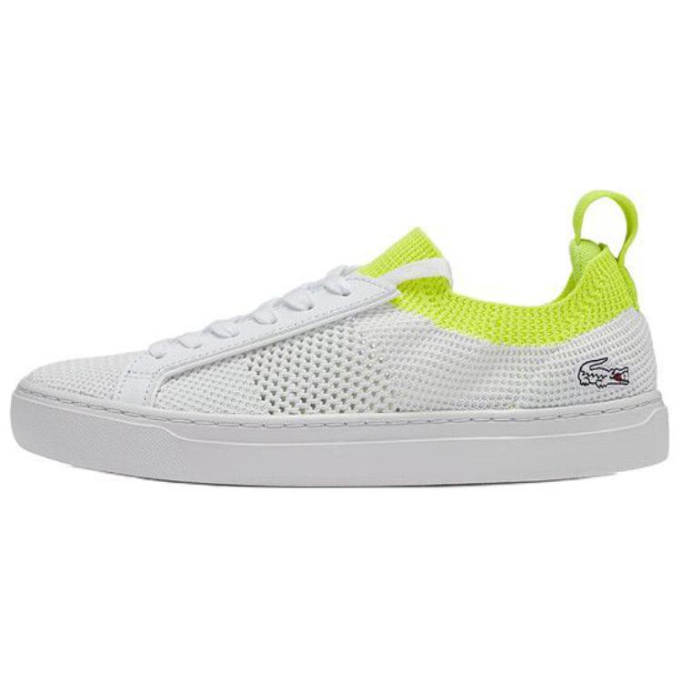 

Кроссовки LACOSTE Skateboarding Shoes Women's Low-top White And Yellow, белый/желтый