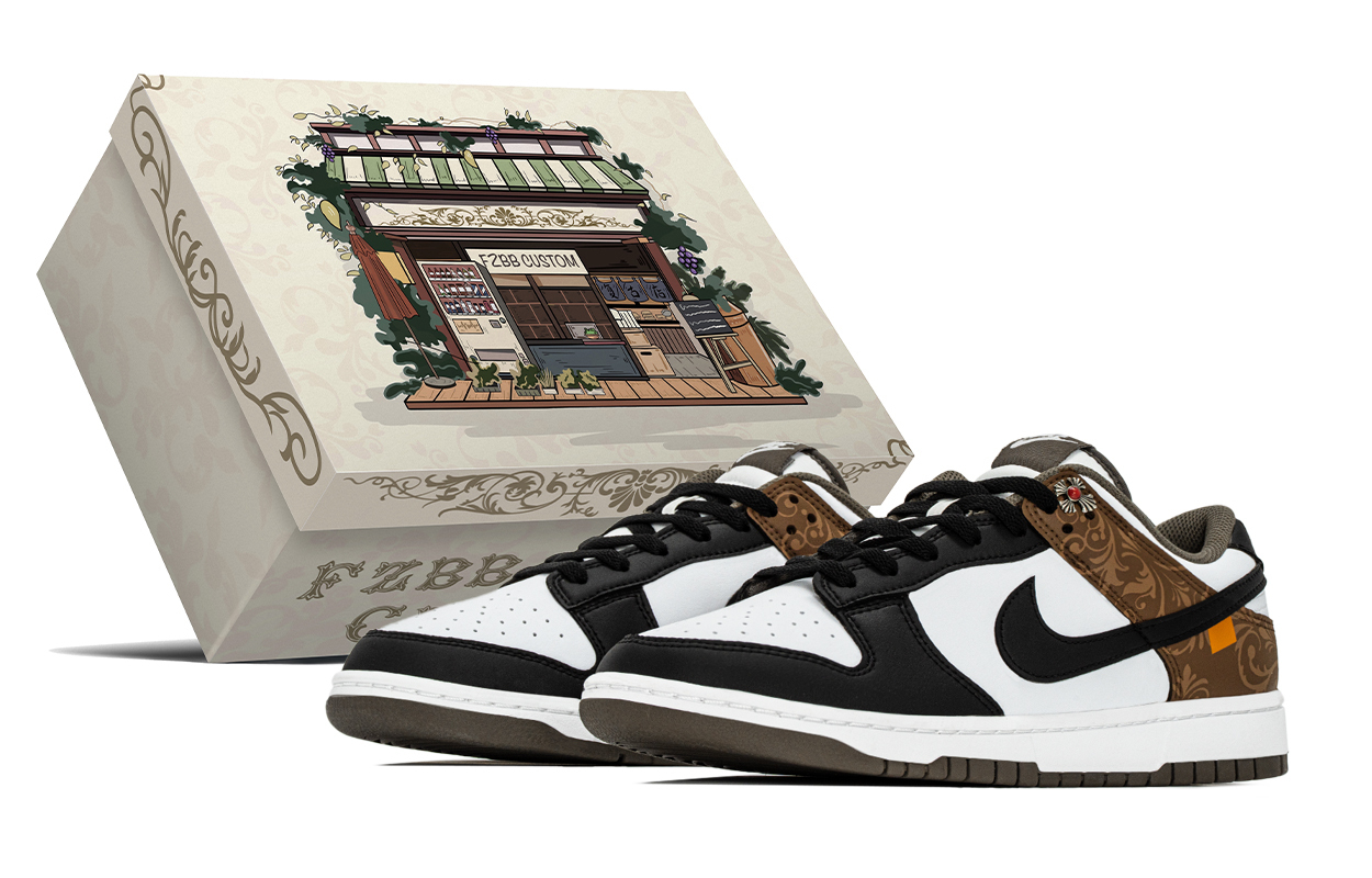 

Nike Dunk Vintage Box, Baroque стойкие к истиранию низкие скейтбордские кроссовки мужские black brown