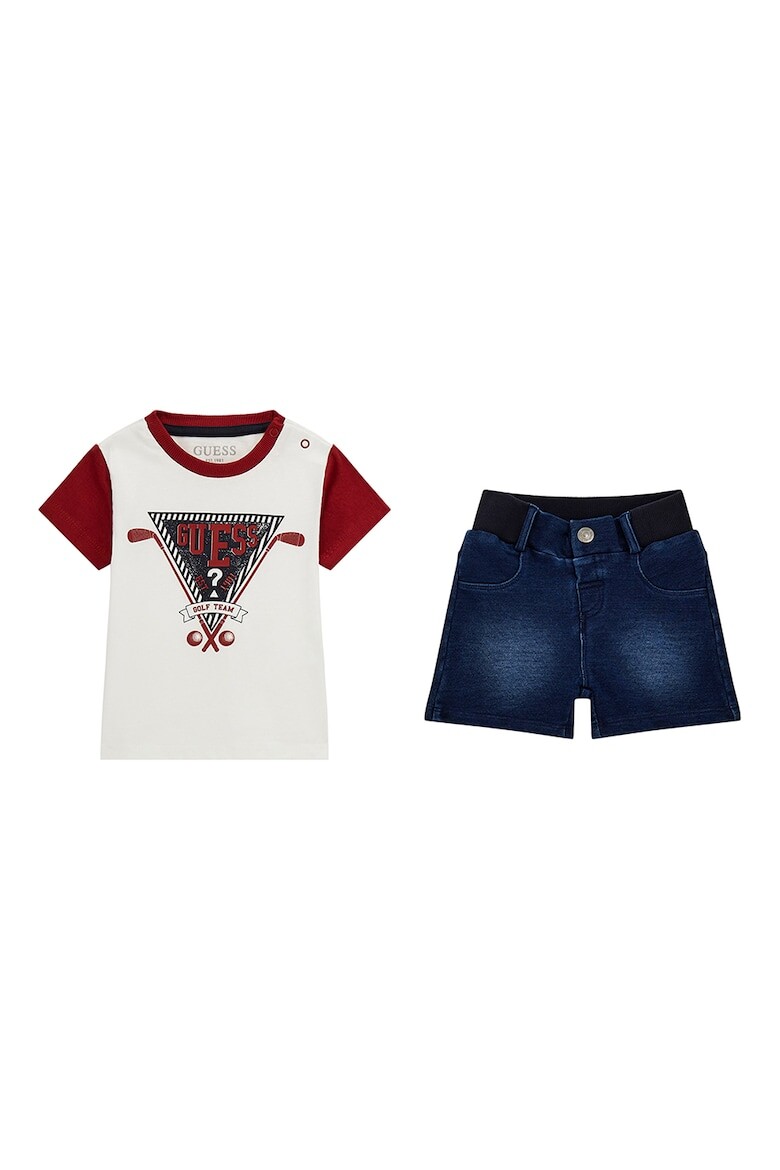 

Футболка и короткие джинсы Guess, белый