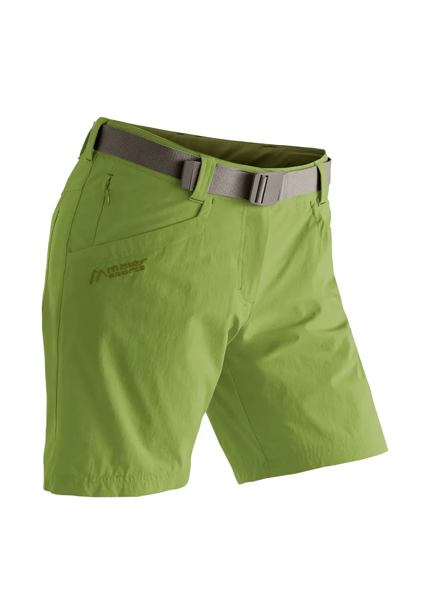 

Функциональные шорты Maier Sports "Lulaka Shorts", женские шорты, короткие походные брюки, уличные брюки с 4 карманами, стандартного кроя, зеленый