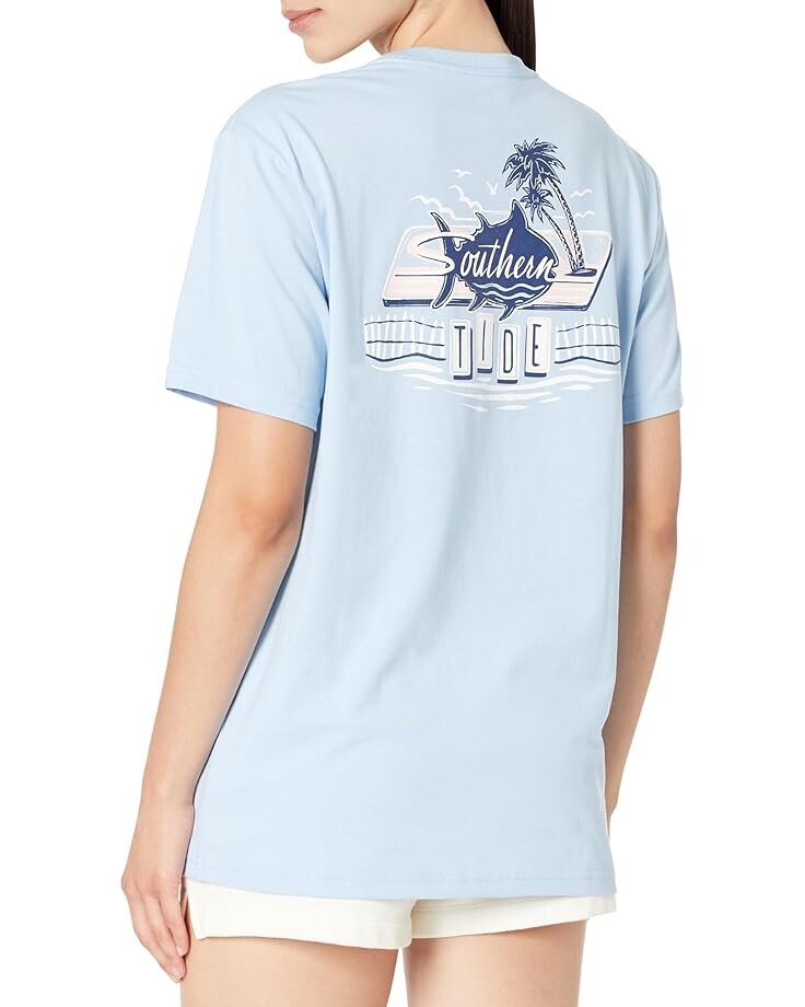 

Футболка Southern Tide Retro Beach Tee, цвет Sky Blue