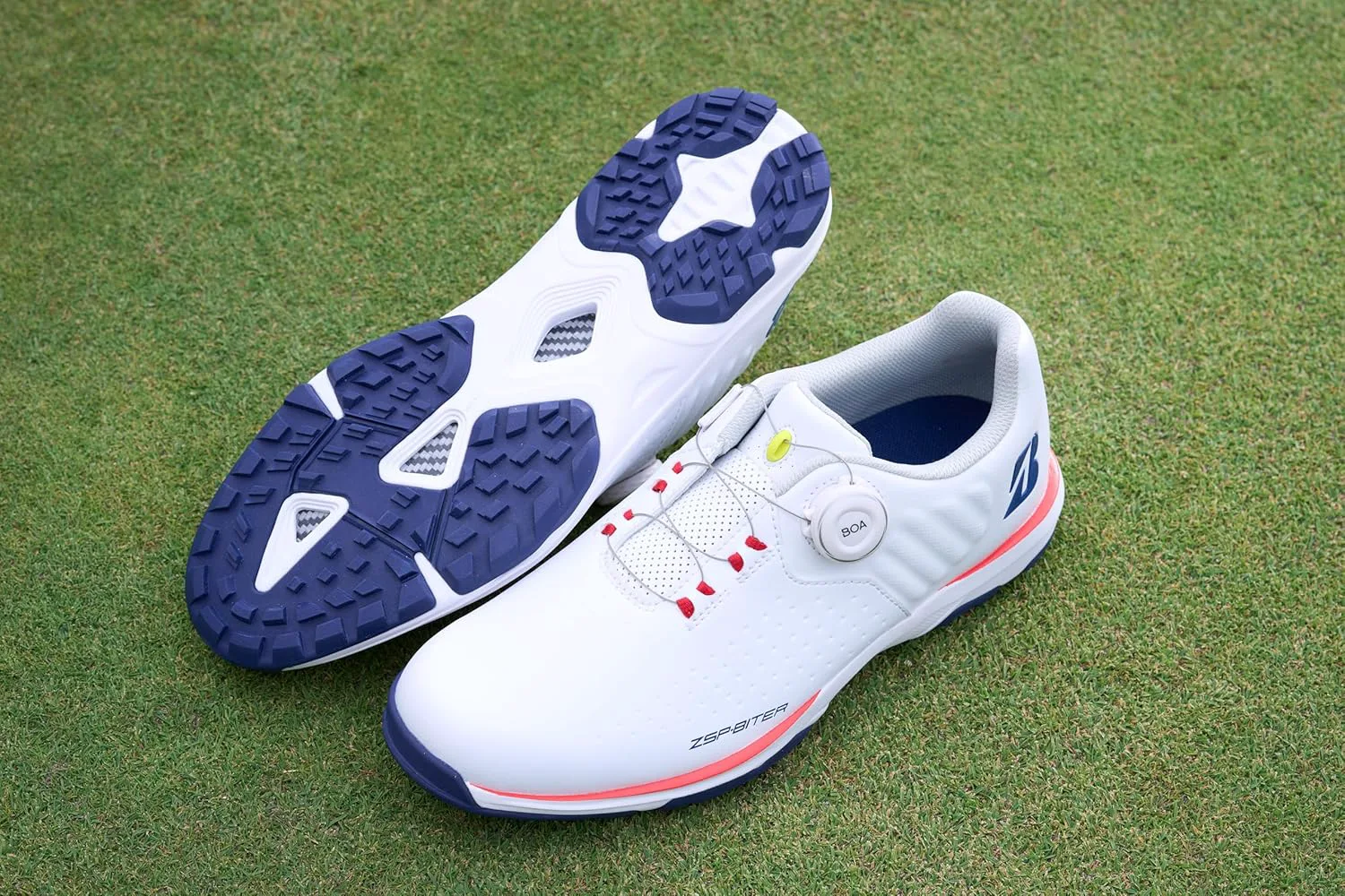 Мужские гольф-кроссовки Bridgestone средней высоты Bridgestone Golf, белый/оранжевый — фото 4
