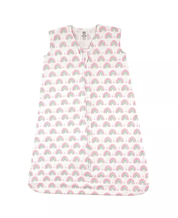 

Спальный мешок из хлопкового трикотажа без рукавов для маленьких девочек, одеяло, мешок Luvable Friends, rainbows