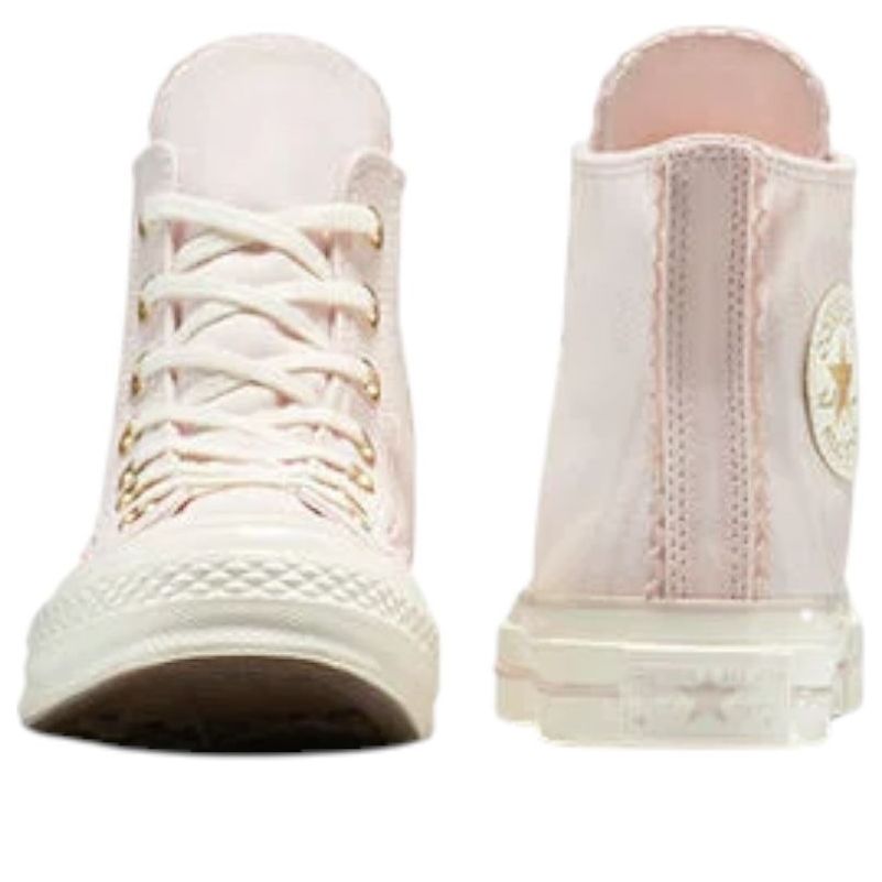 Кроссовки (WMNS) Converse Chuck 70 High Lace Trim 'Shy Flamingo' — фото 4