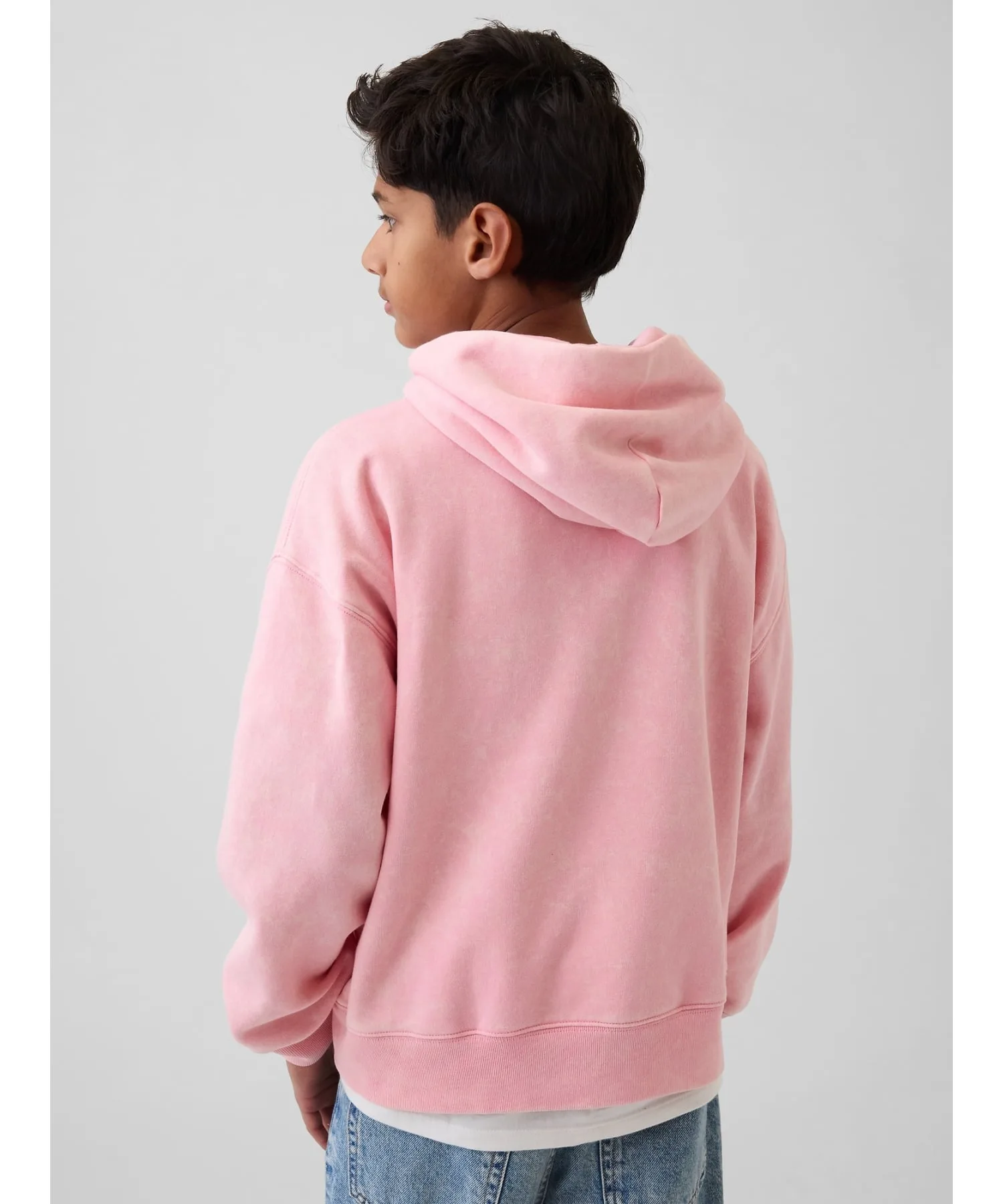 (K) Винтажная мягкая толстовка свободного кроя (детская) GAP, NEW_COTTAGE_PINK — фото 2