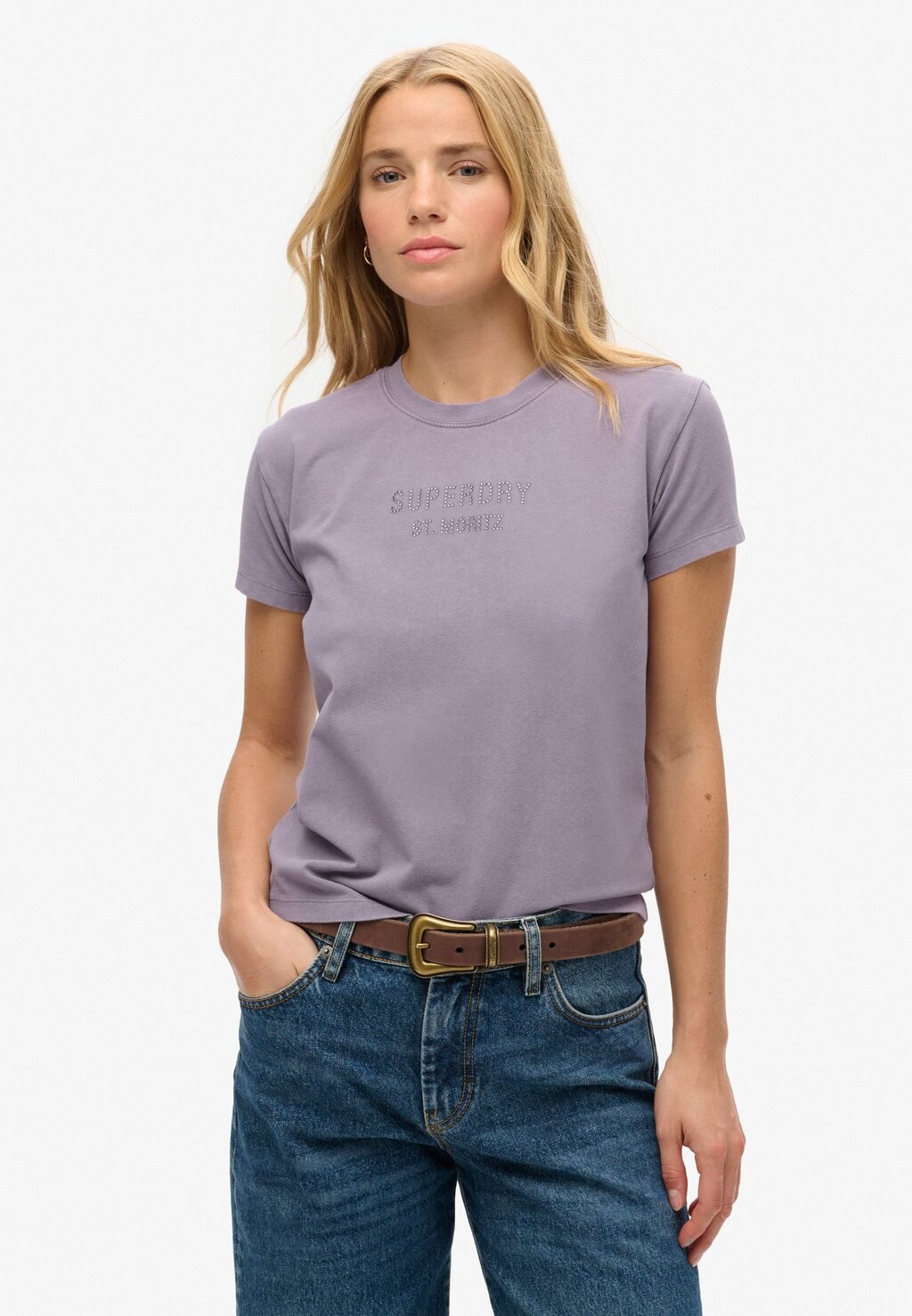 

Футболка с принтом SPORT LUXE GRAPHIC Superdry, фиолетовый