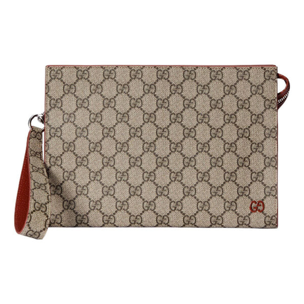 

Сумка pouch with gg detail 'beige ebony supreme' Gucci, бежевый