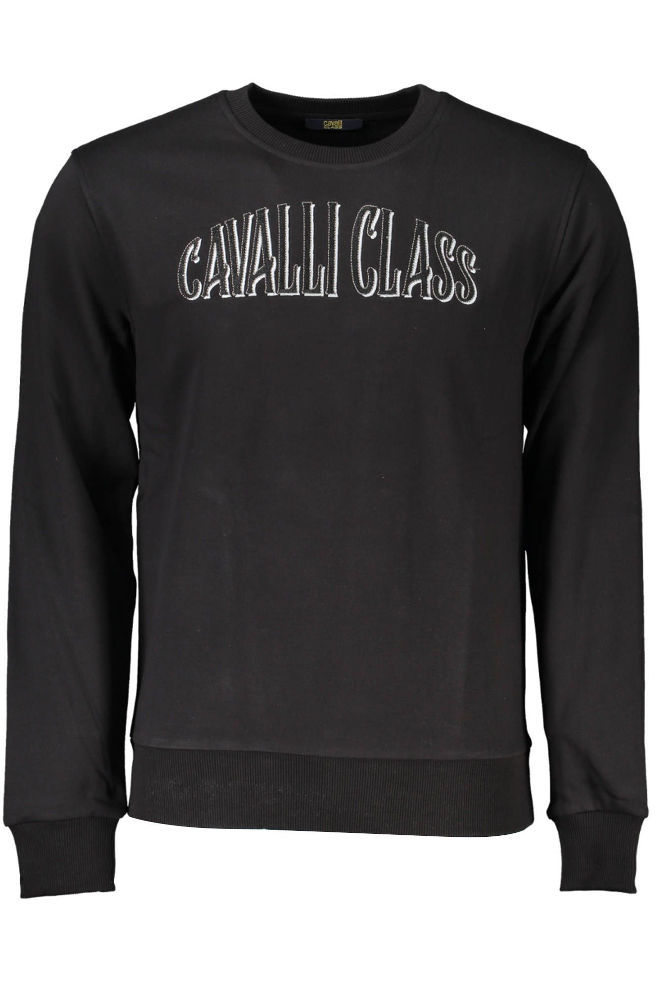 

Черный хлопковый мужской свитер cavalli CLASS