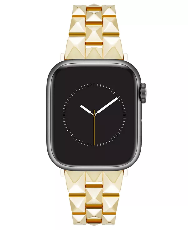 

Женский браслет из сплава золотистого оттенка с пирамидальными звеньями, предназначенный для часов Apple Watch 38/40/41 мм Nine West, gold-tone