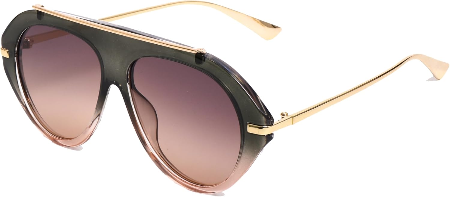 

Ретро золотые солнцезащитные очки-авиаторы большого размера для женщин и мужчин, модные ретро большие металлические солнцезащитные очки-авиаторы 2026 года OTICALA, Green