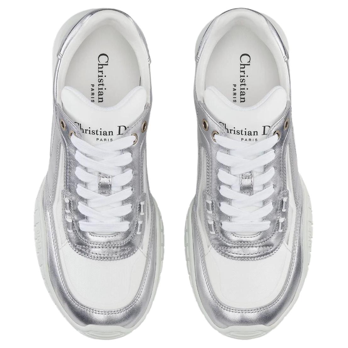 Женские повседневные кеды Tech Low top серебристого цвета DIOR, серебряный — фото 4