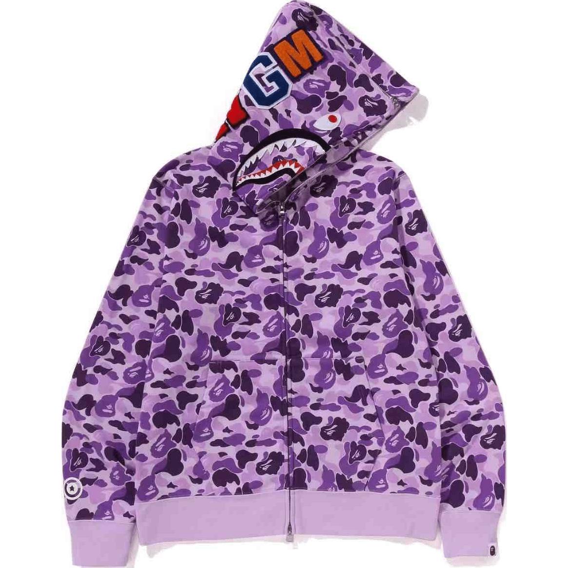 

Bape Store Taipei отдельный худи Shark Full Zip A BATHING APE, фиолетовый