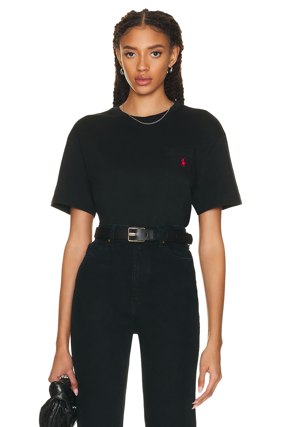 

Карманная футболка в черном цвете Polo Ralph Lauren, RL Black