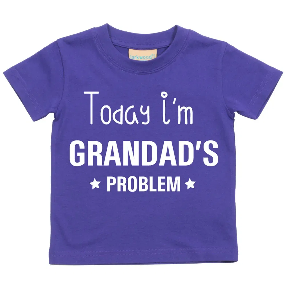 Футболка детская "Today I’m Grandad’s Problem" 60 Second Makeover, фиолетовый — фото 2