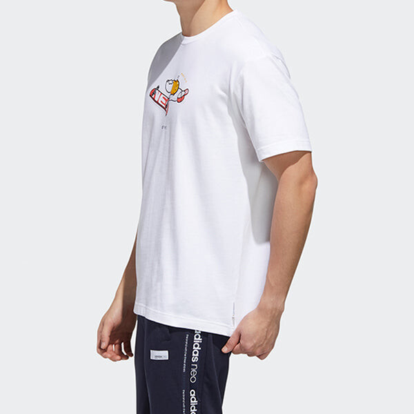 Футболка neo yellow sports short sleeve white Adidas, белый — фото 4