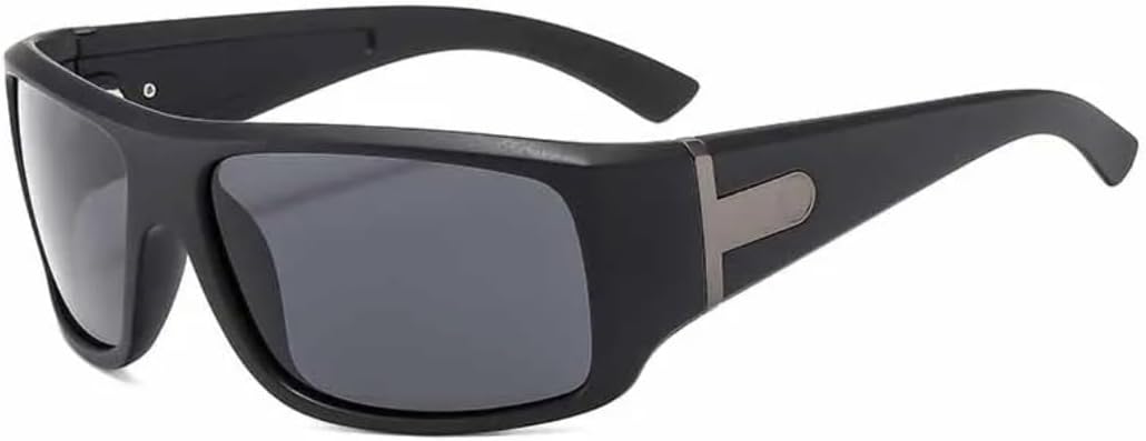 

Винтажные солнцезащитные очки в прямоугольной оправе для женщин, модные для мужчин, для велоспорта, спорта, походов и активного отдыха, защита от УФ-излучения UV400 TVTBBVV, Black Gray