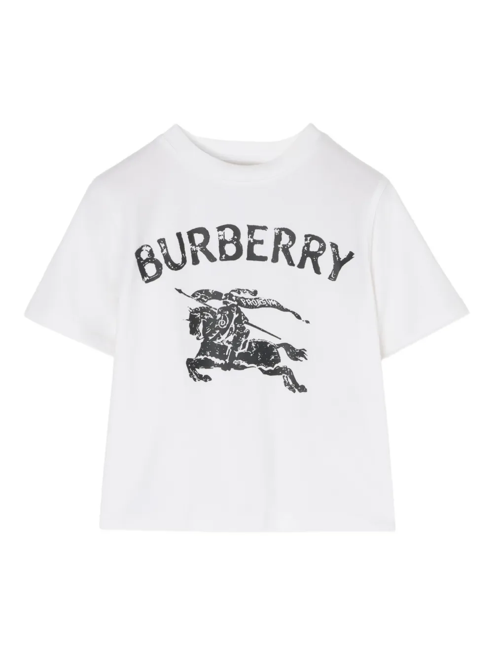 

Футболка с принтом логотипа Burberry Kids, белый