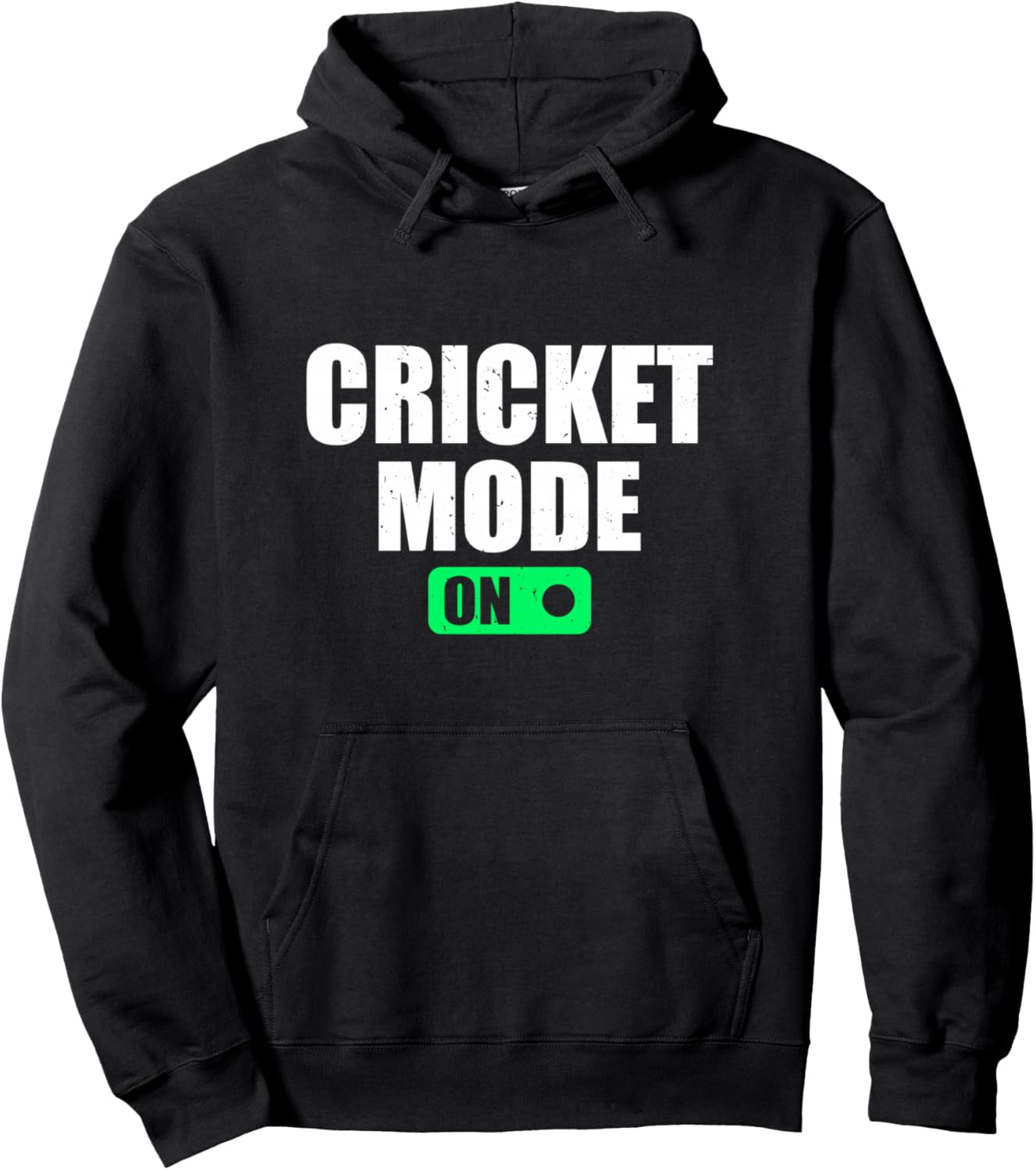 

Режим крикета включен. Игрок в крикет. Толстовка с надписью «Крикет» Cricket Designs, черный
