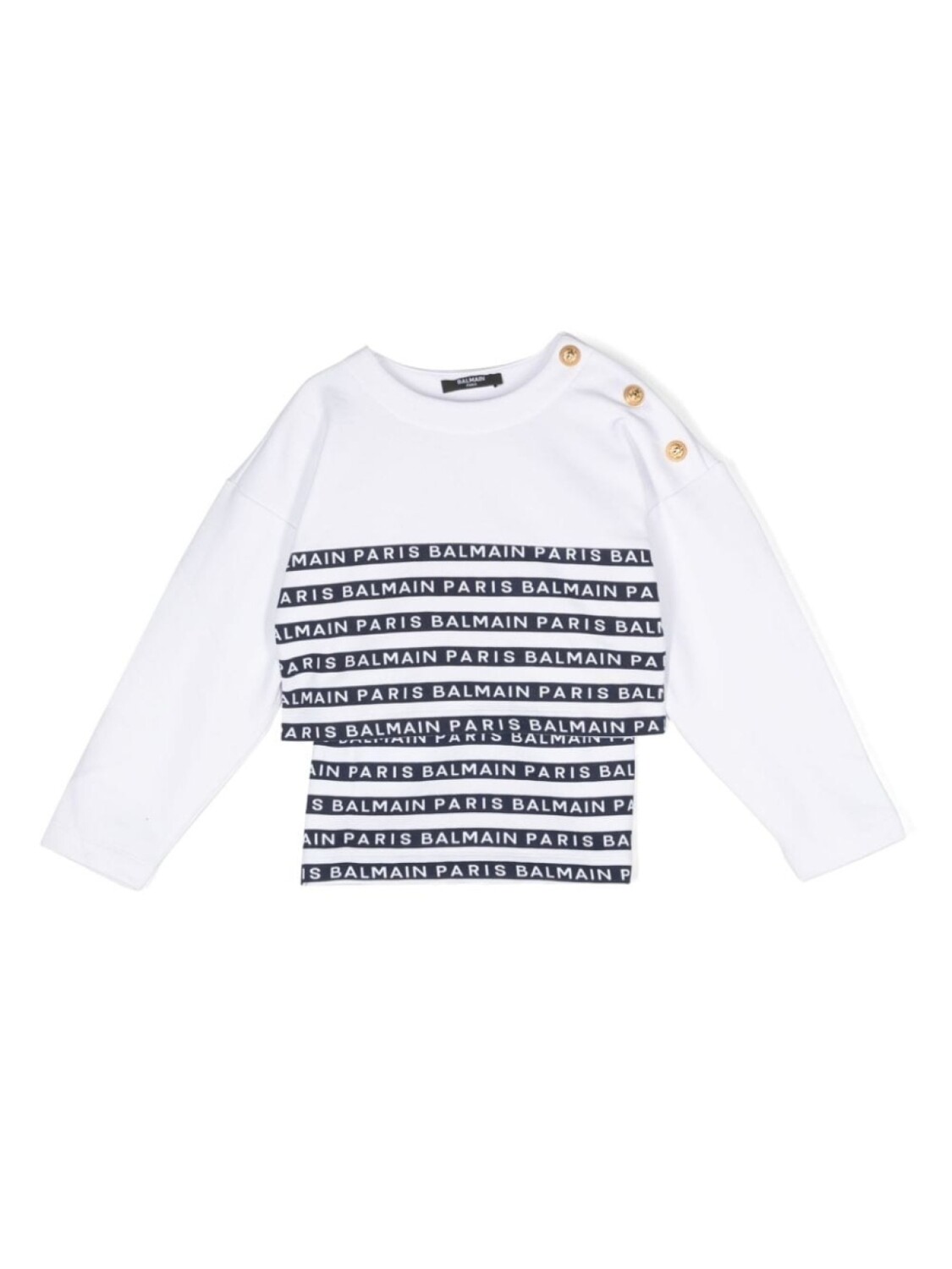 

Balmain Kids комплект из боди, шапки и варежек с логотипом, белый