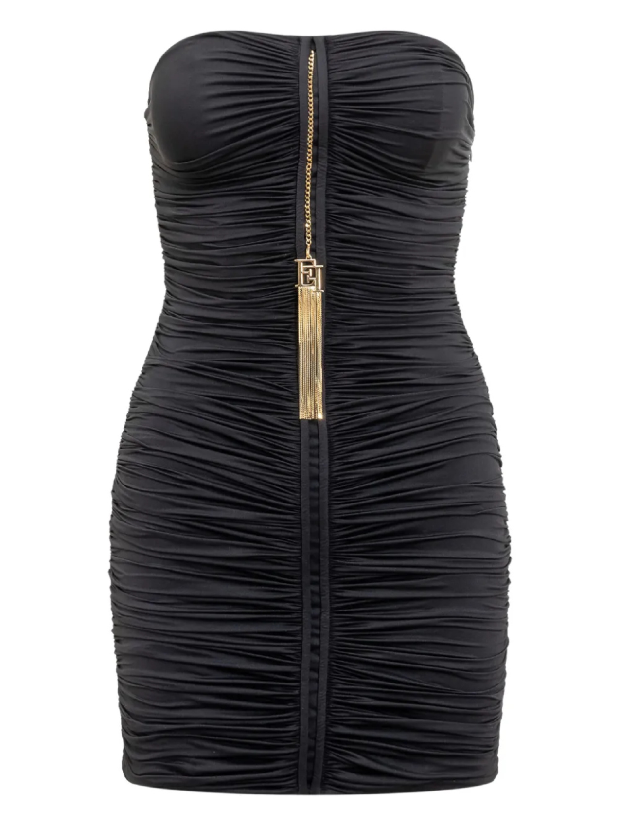 

Мини-платье с драпировкой Elisabetta Franchi, черный
