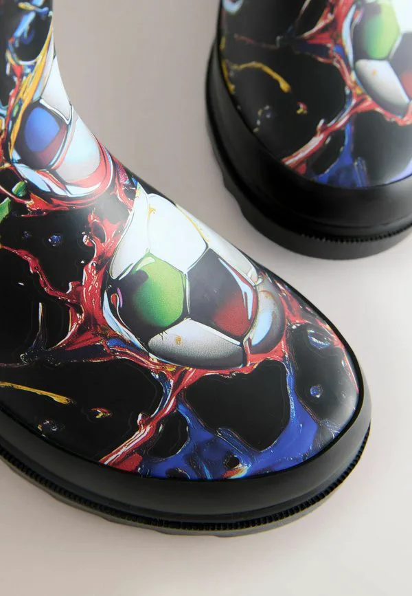 Резиновые сапоги стандартного размера Next, Multicolour Football — фото 4