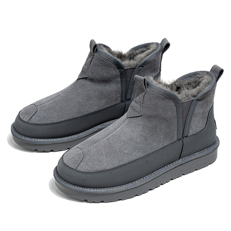 

Kangaroo head Серые мужские короткие зимние ботинки, цвет Gray