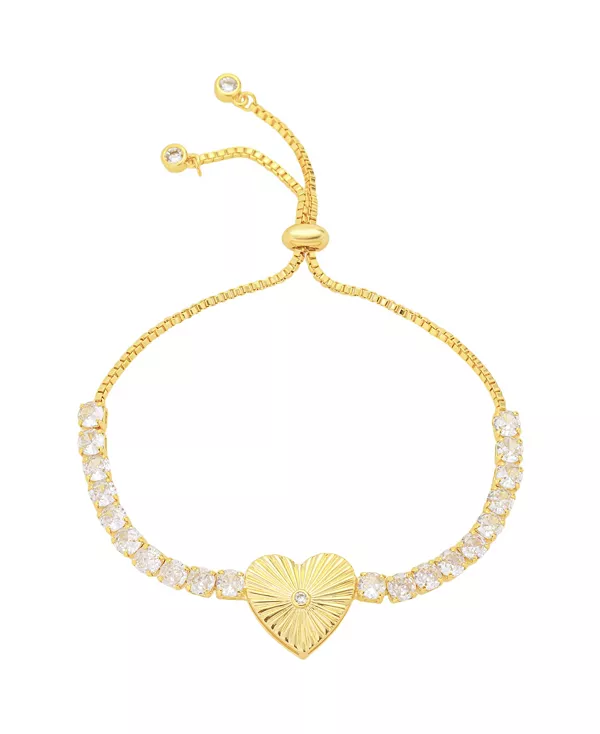 

Браслет-Боло с бриллиантами в форме сердца и кубическим цирконием Unwritten, gold