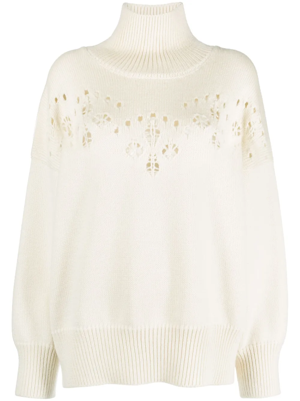 

Ажурный джемпер из шерсти CHLOÉ, белый