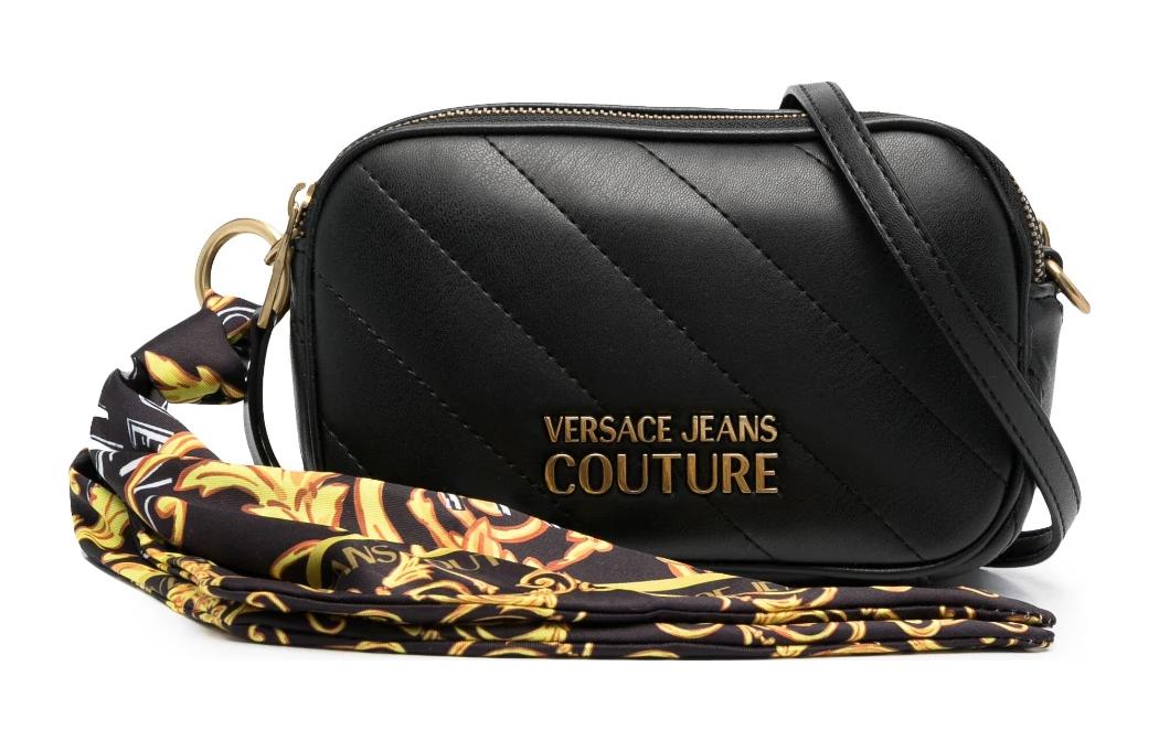 

VERSACE JEANS COUTURE Искусственная кожаная сумка через плечо, женская черная