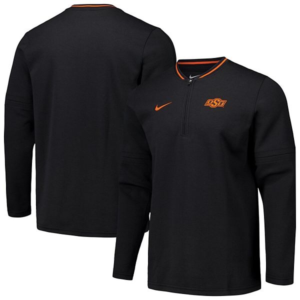 Мужская черная куртка Oklahoma State Cowboys Coaches quarter-zip Nike — фото 2