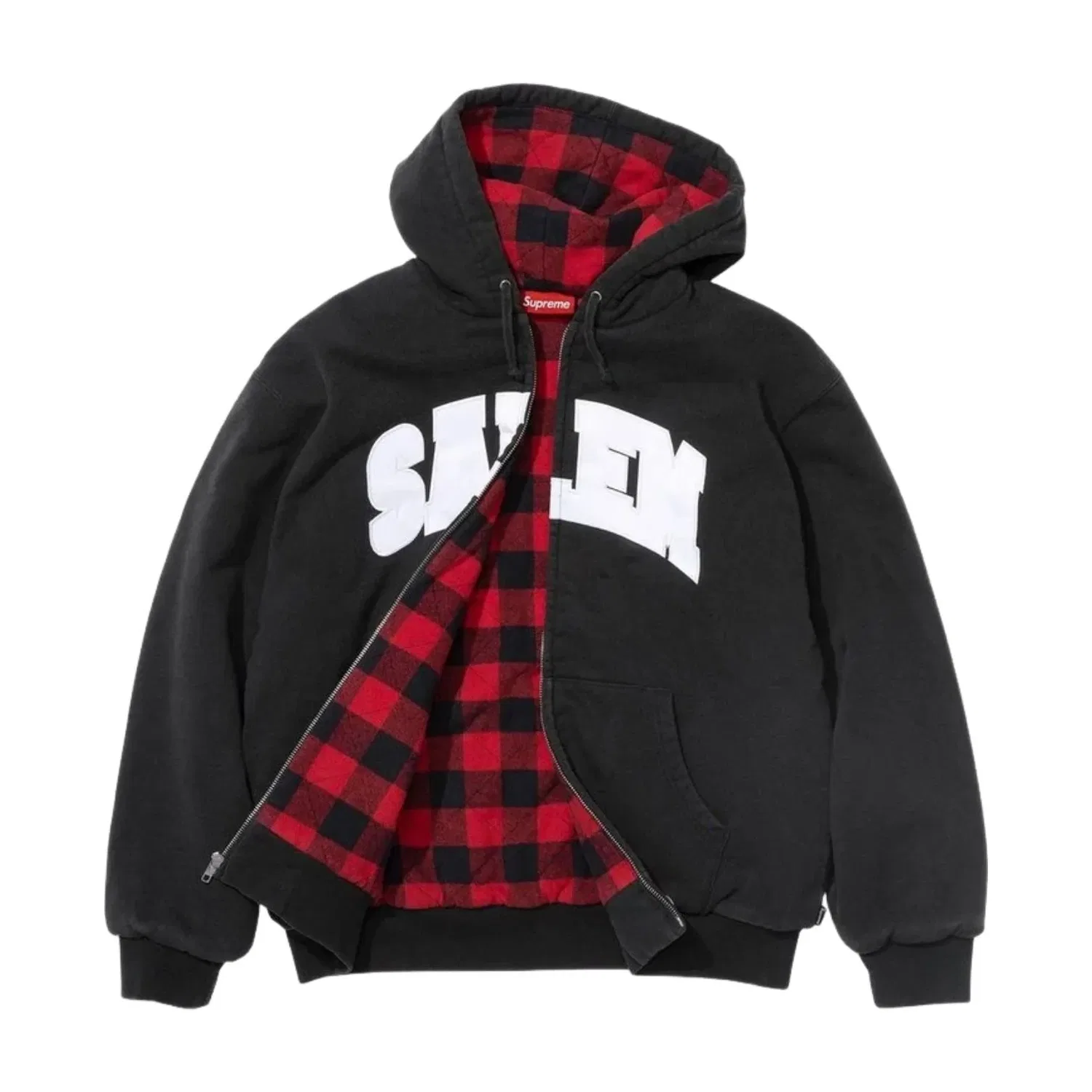 Толстовка Supreme x SALEM SS26 на молнии с капюшоном, черная, SUP-SS26-270-BLK — фото 2