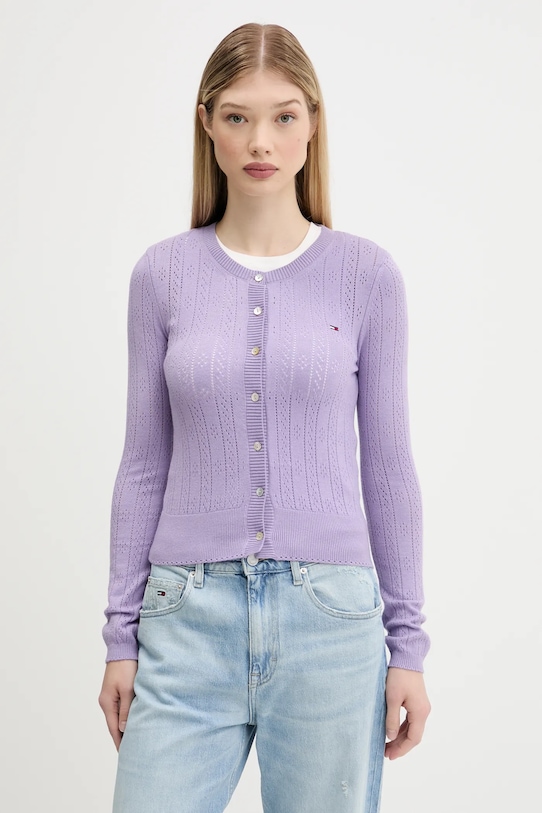 

Кардиган Tommy Jeans, фиолетовый