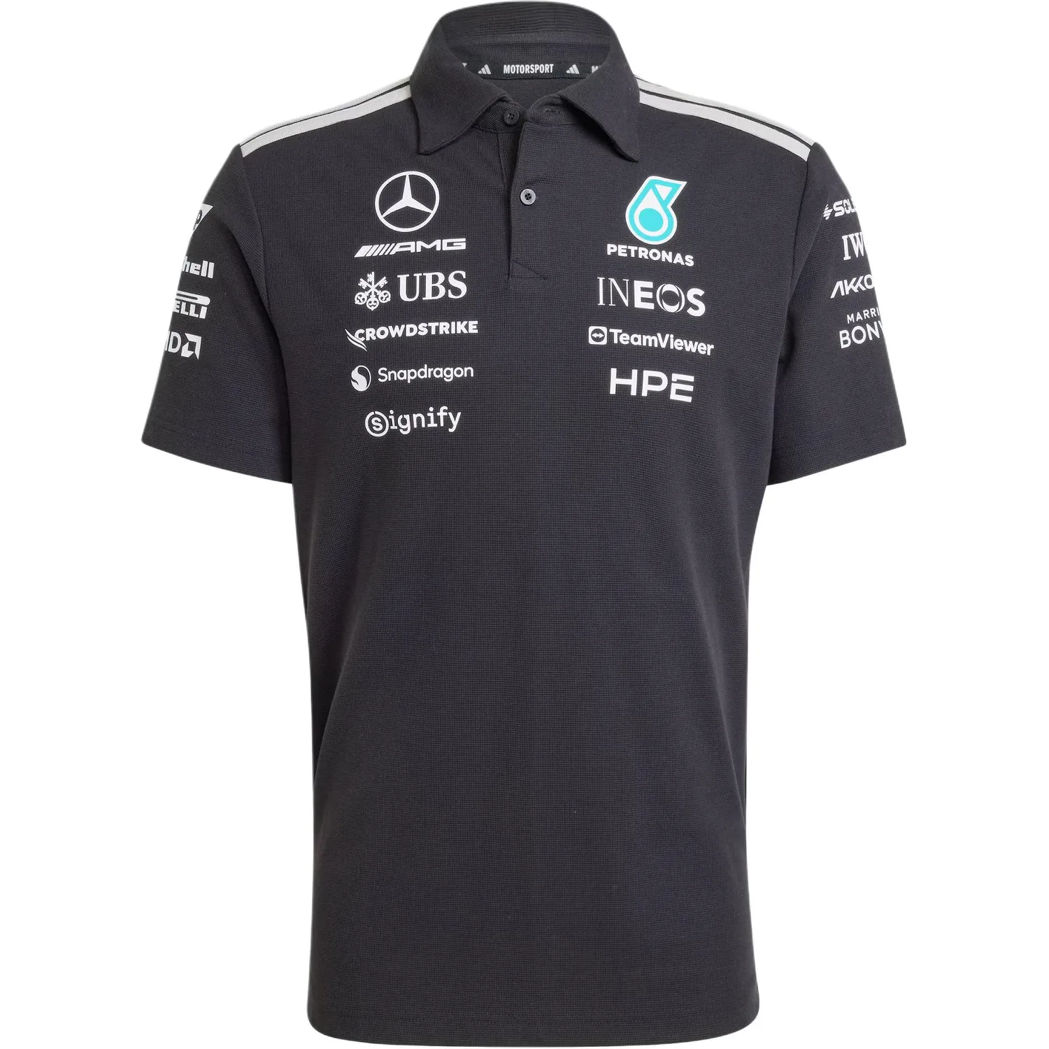 Футболка-поло MERCEDES AMG PETRONAS FORMULA 1 TEAM мужская Adidas, черный