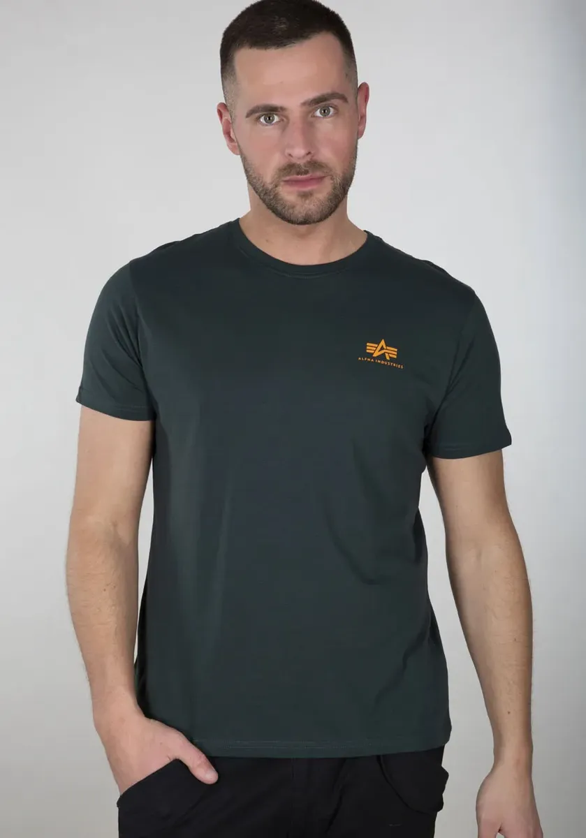 

Рубашка с круглым вырезом Alpha Industries "BASIC T SMALL LOGO", цвет Dark Petrol