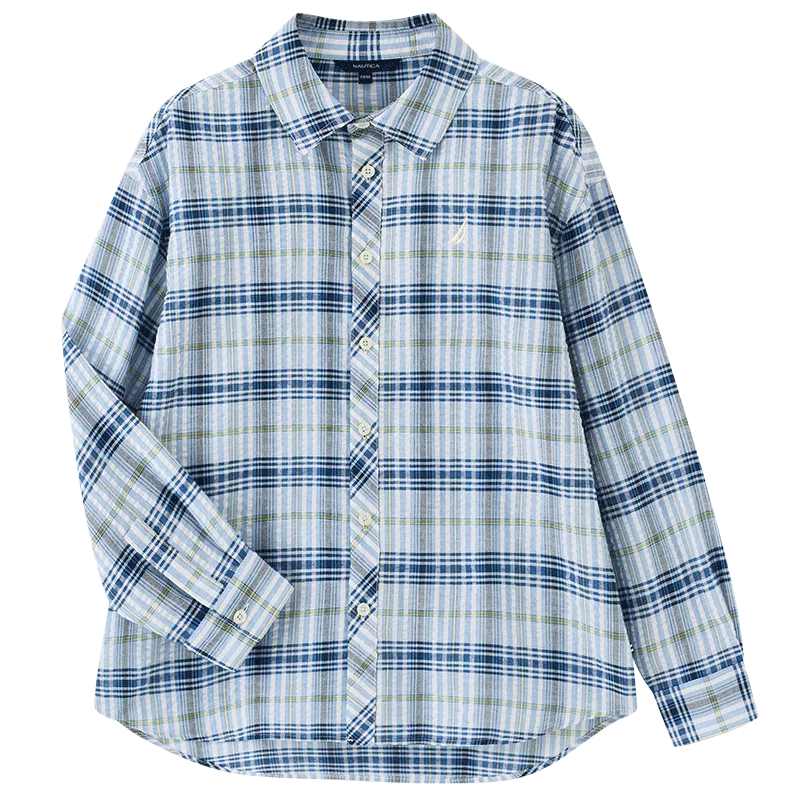 Плиссированная рубашка для детей Nautica Light Blue/Yellow