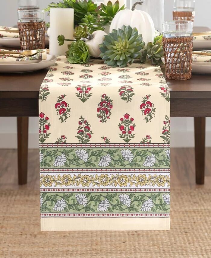 

Скатерть Nomad Harvest с блочным принтом, 13 x 70 дюймов Elrene, мультиколор