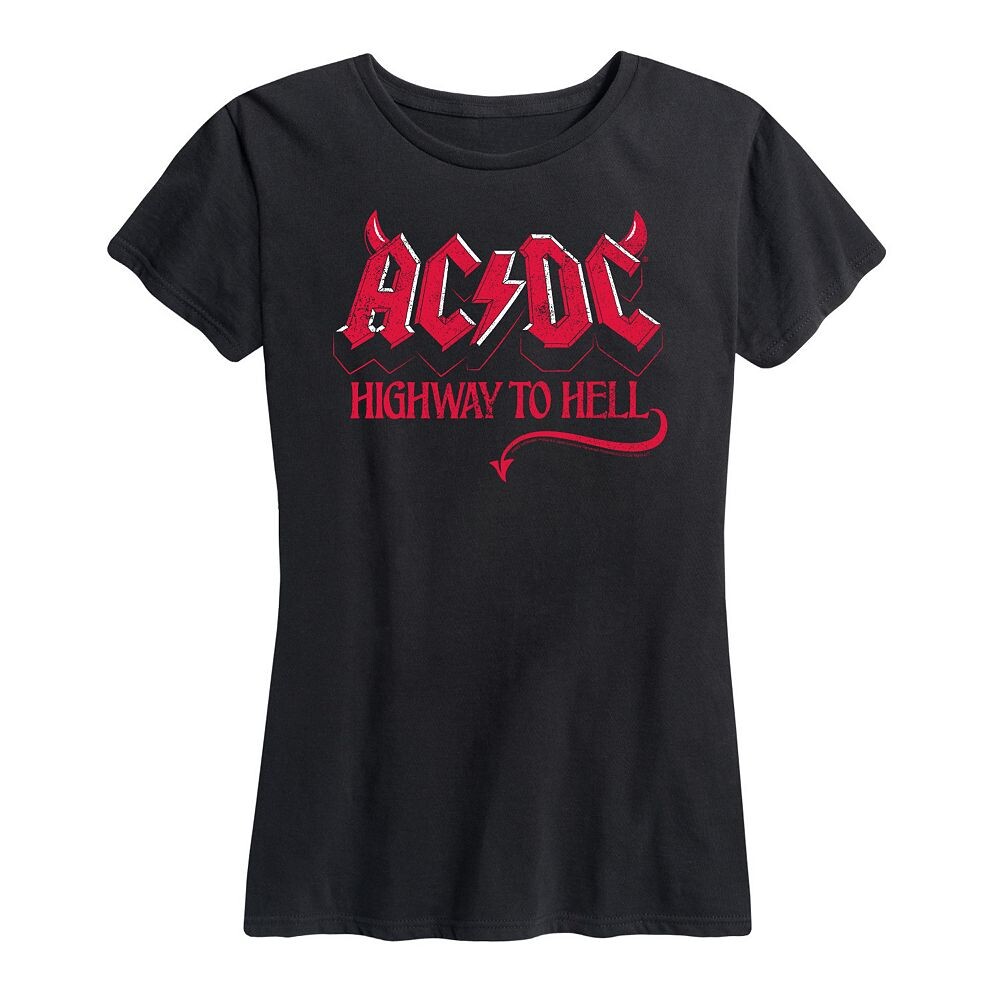 

Женская футболка ACDC Highway To Hell с рисунком Licensed Character, черный