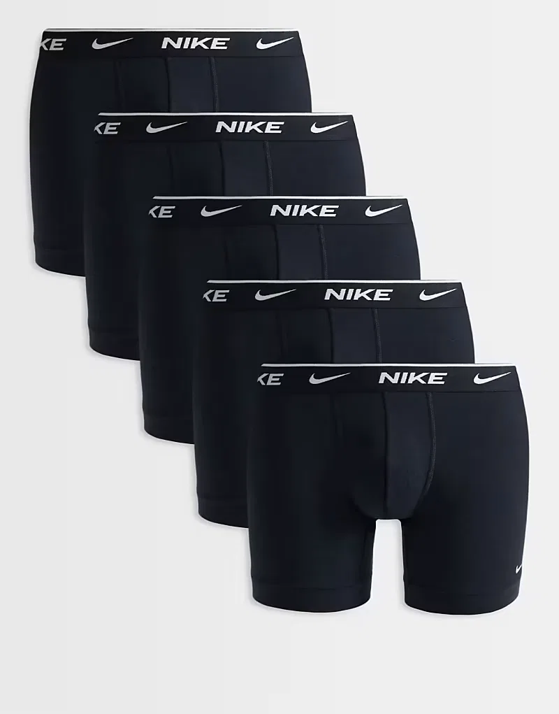 Комплект из 5 хлопковых боксеров Nike Essential, черный