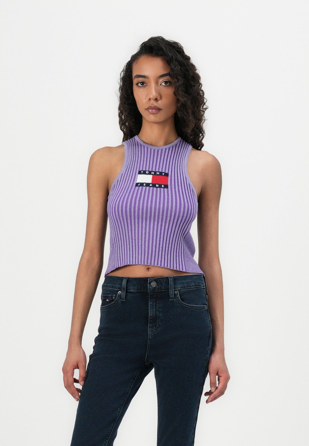 

Топ RACER TANK Tommy Jeans, сиреневый